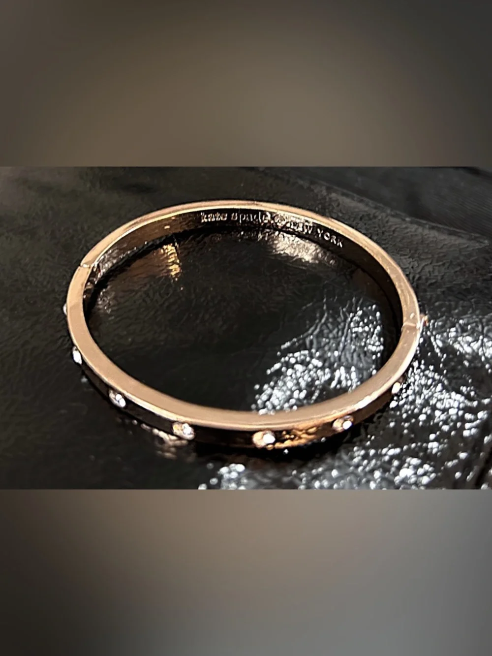 *NWOT (bag included) kate spade Rose Gold Crystal-Studded Bangle - Picture 13 of 15